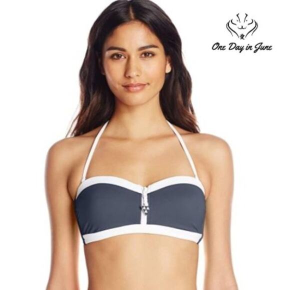 SeaFolly Block Party Bandeau Bustier Size 4 - Picture 3 of 4